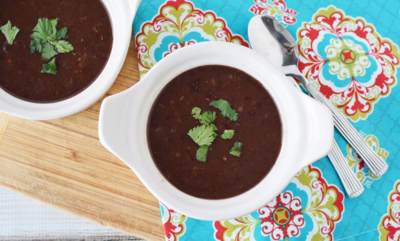 Slow cooker black bean soup