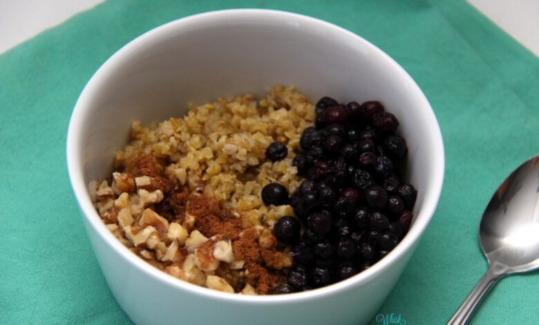 Freekeh breakfast bowl kale egg whites recipe