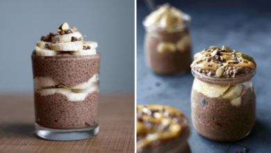 Vegan cocoa chia seed pudding