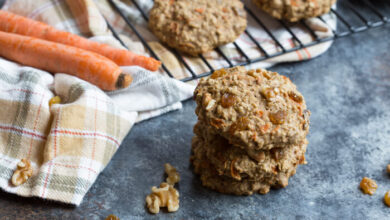 Carrot oat coconut breakfast cookies