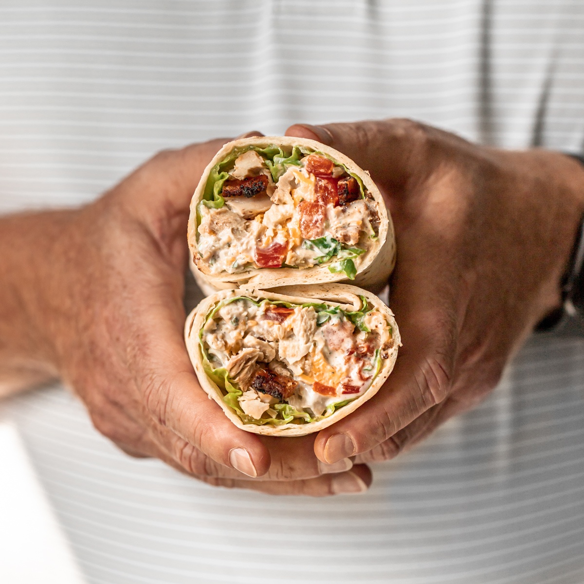 Rainbow chard chicken wraps