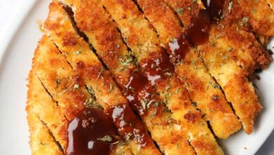 Gluten free potato chip chicken katsu