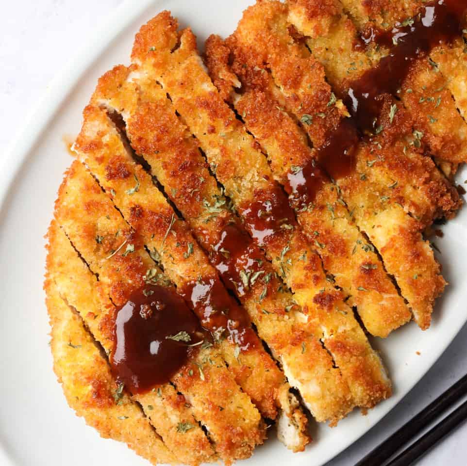 Gluten free potato chip chicken katsu