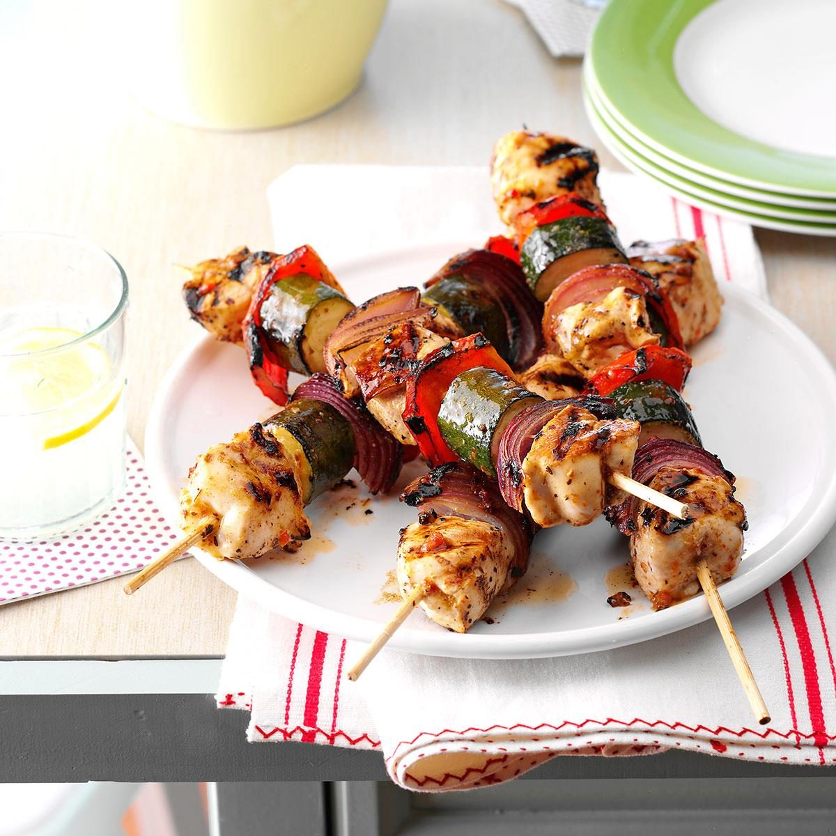 Chicken veggie skewers peanut sauce recipe