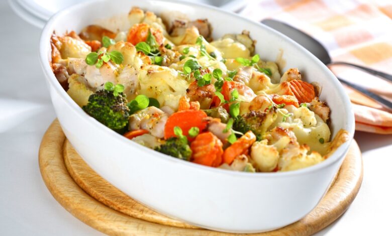 Vegetable rice casserole