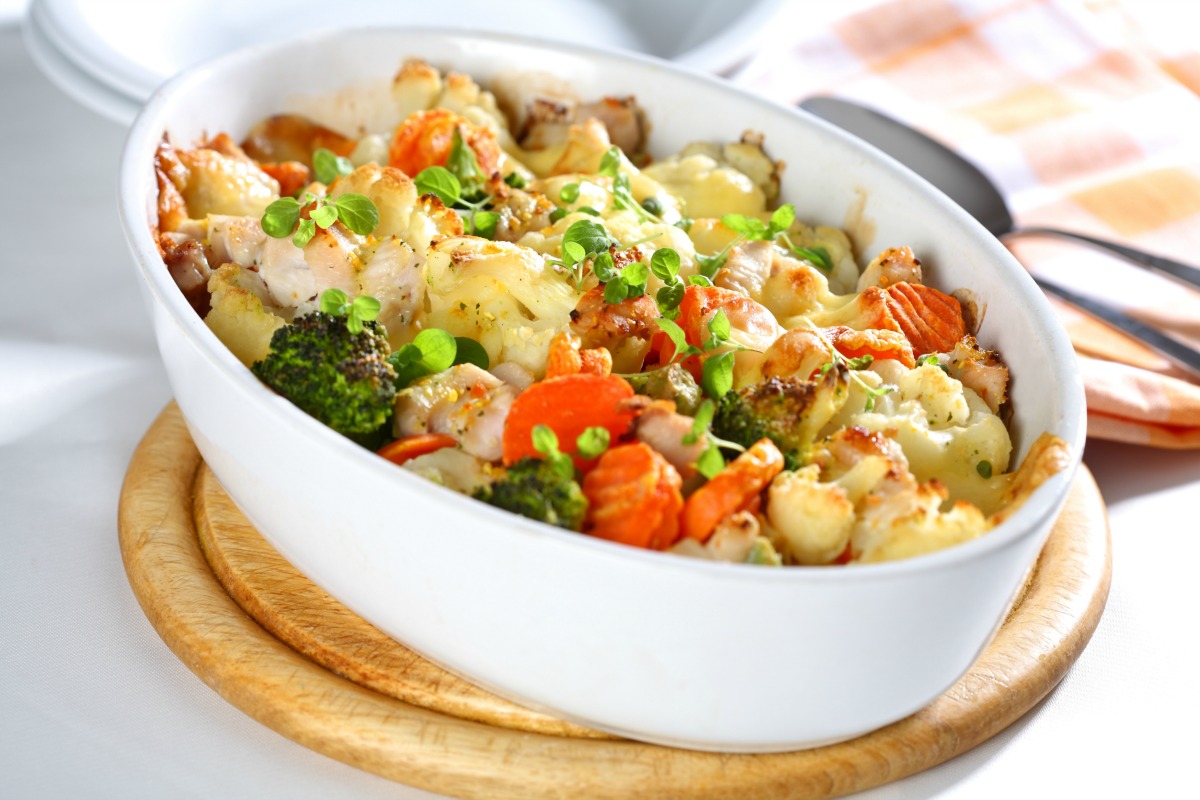 Vegetable rice casserole