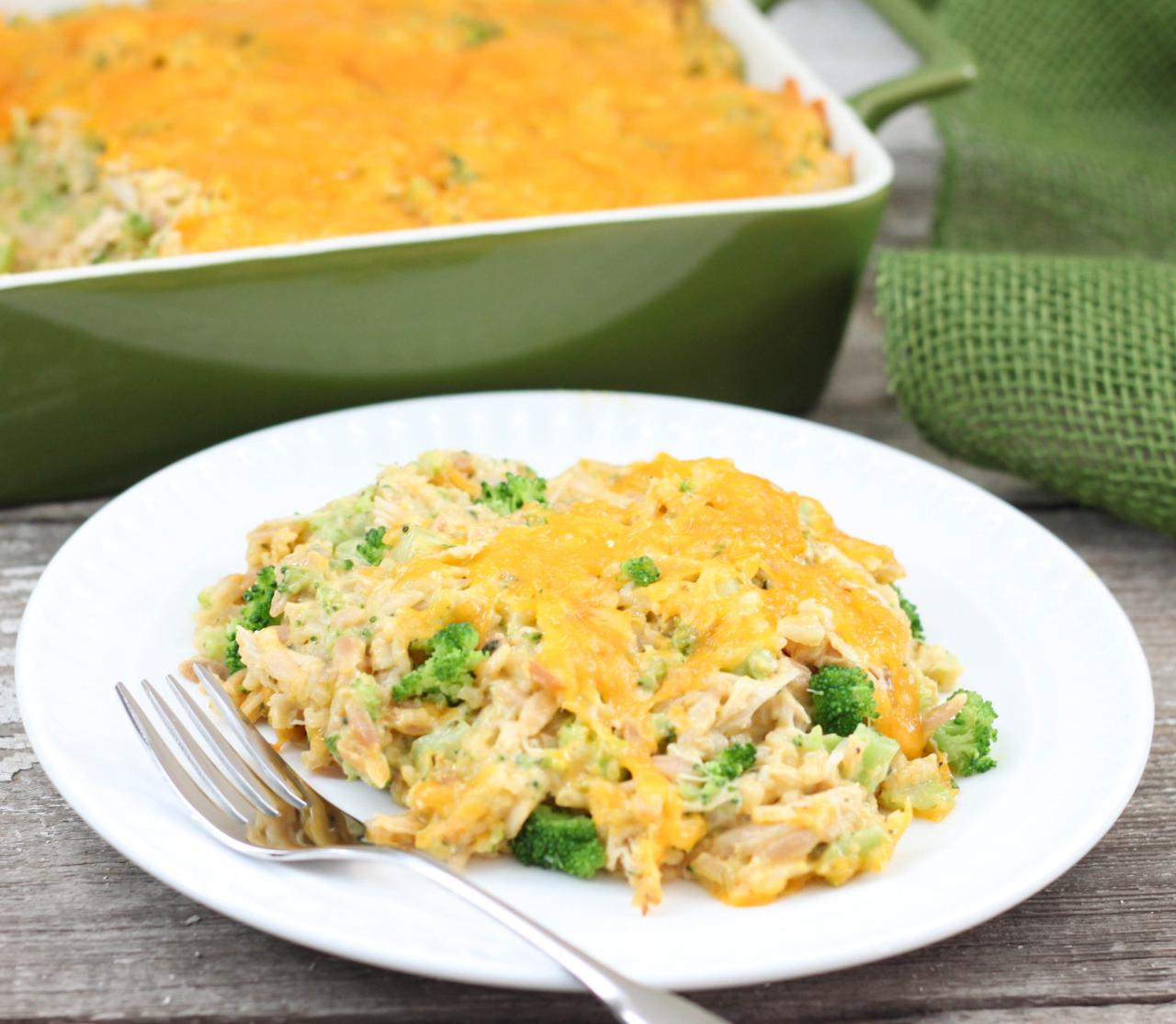 Chicken broccoli rice casserole