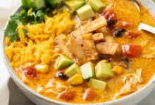 Simple chicken tortilla soup