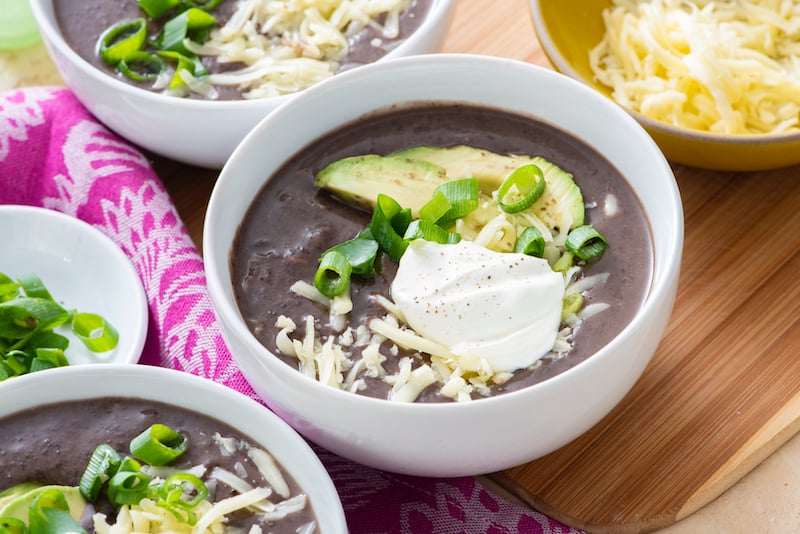 Slow cooker black bean soup