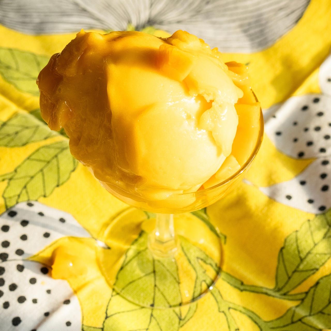 3 ingredient mango sherbet