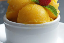 3 ingredient mango sherbet
