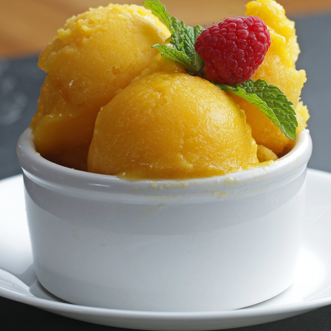 3 ingredient mango sherbet