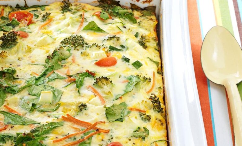 Easy veggie egg bake recipe