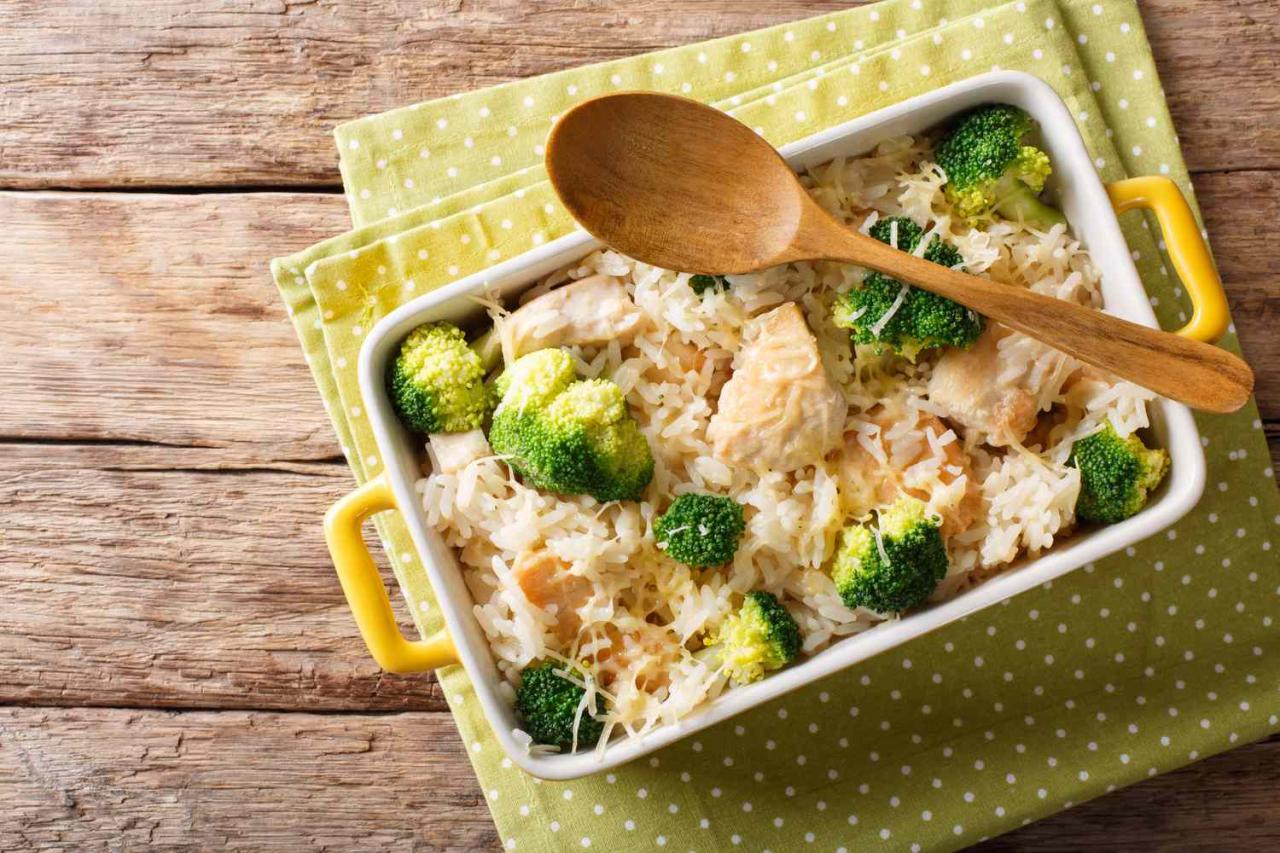 Broccoli and brown rice vegan casserole