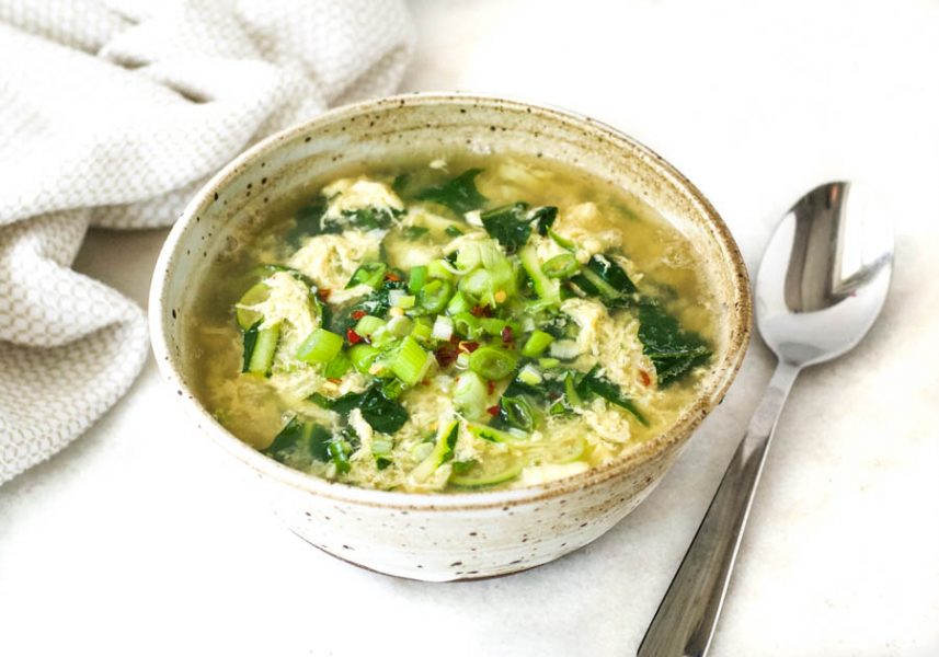 Bone broth egg drop soup