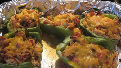 Mexican chicken stuffed peppers