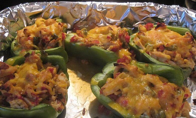 Mexican chicken stuffed peppers