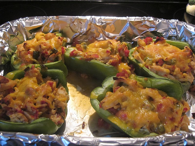 Mexican chicken stuffed peppers