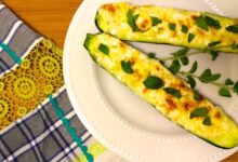 Zucchini boats baked