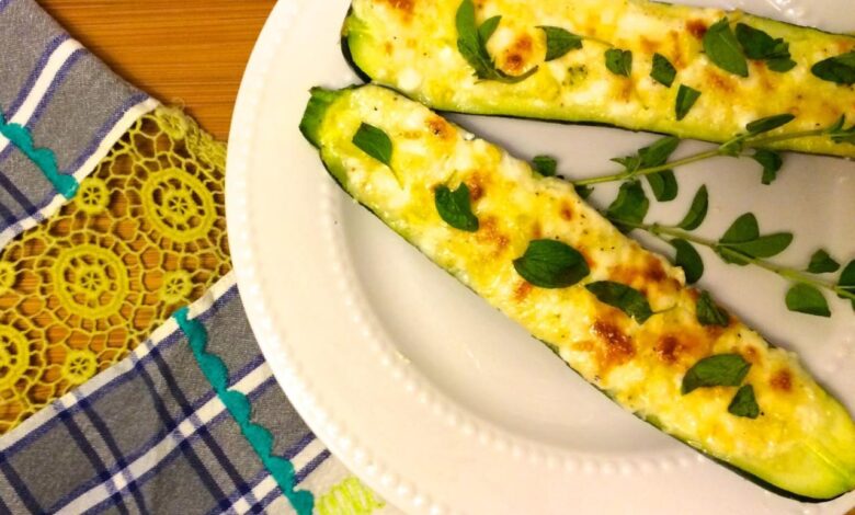 Zucchini boats baked