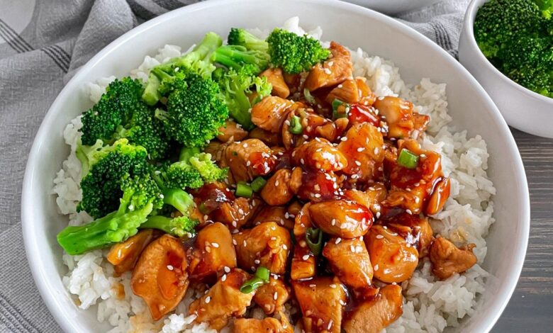 Korean chicken rice bowl recipe