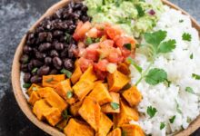 Recipe sweet potato burrito bowl