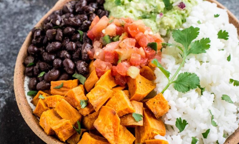 Recipe sweet potato burrito bowl