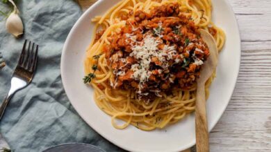 Pasta lentil bolognese recipe