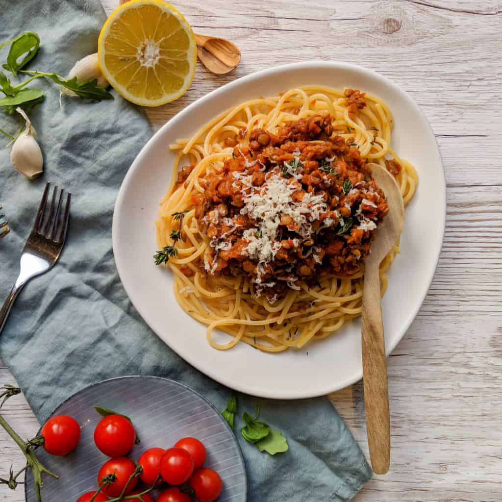 Pasta lentil bolognese recipe