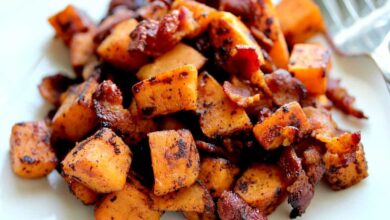 Bacon sweet potato hash
