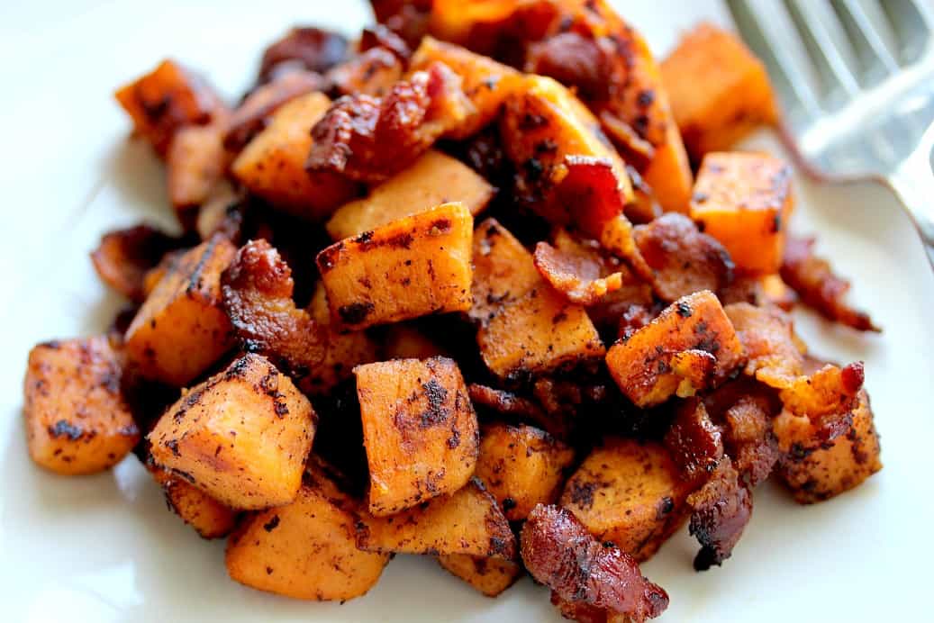 Bacon sweet potato hash