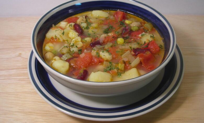 Vegan super greens tomatillo posole