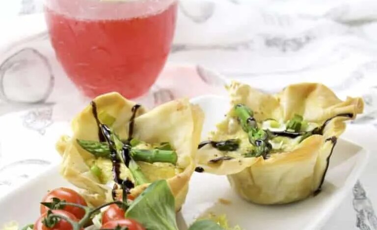 Ham asparagus mini quiches