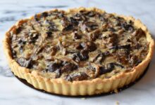 Rustic vegan mushroom tart