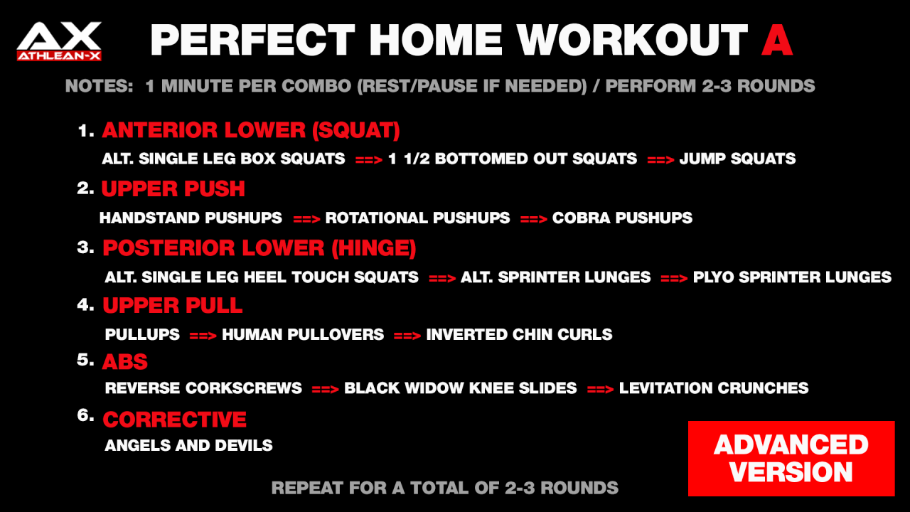 Quick home bodyweight workout