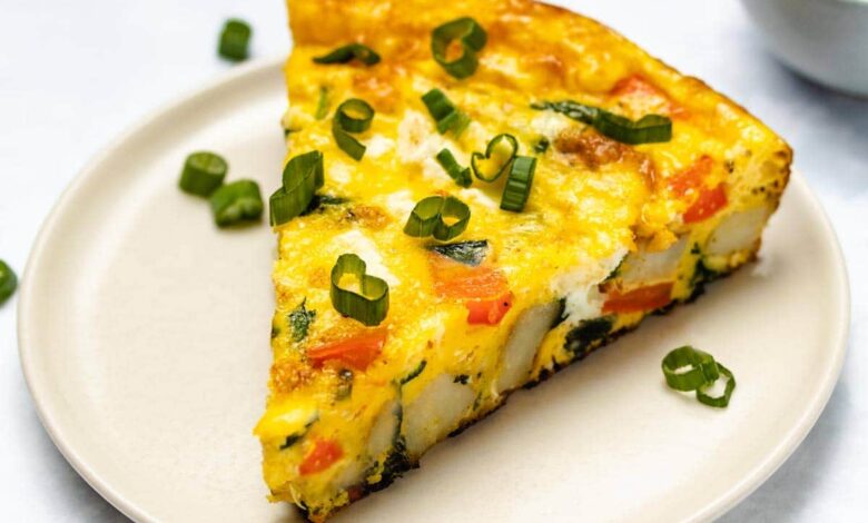 Spinach potato frittata