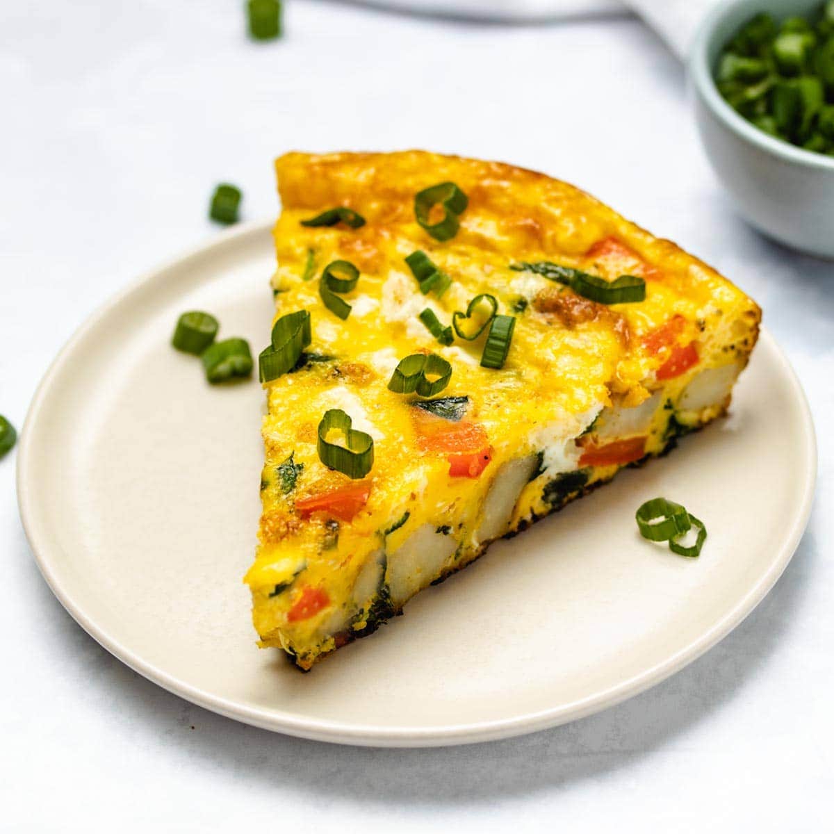 Spinach potato frittata