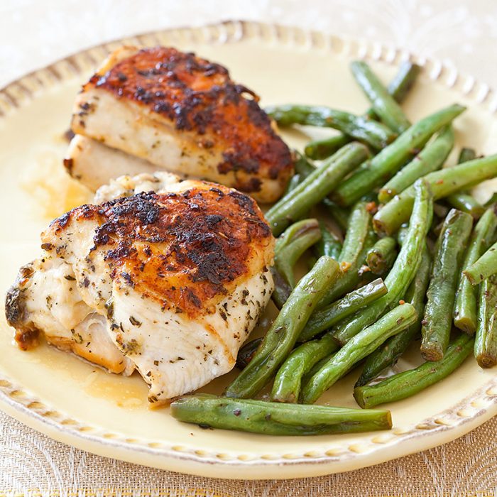 One pan chicken green beans tomatoes recipe