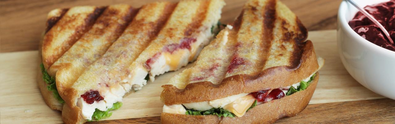 Thanksgiving leftovers panini