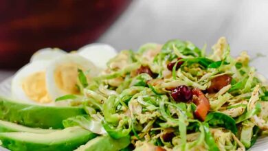 Shaved brussels sprouts salad