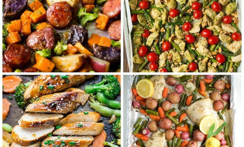 Diet friendly sheet pan dinners