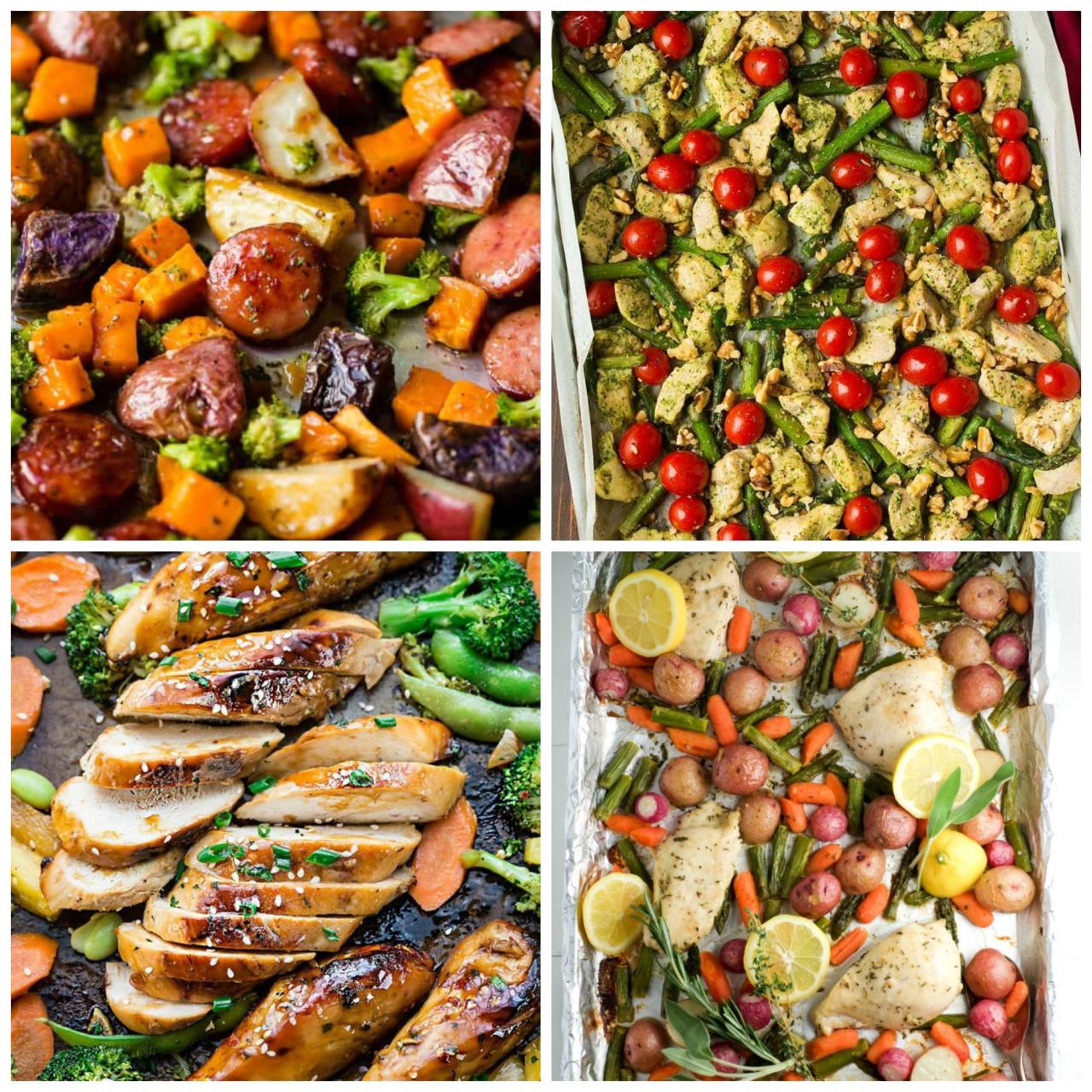 Diet friendly sheet pan dinners