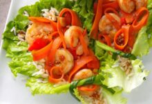 20 minute zesty shrimp lettuce wraps