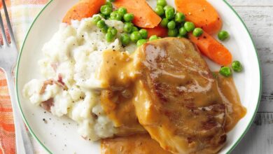 Slow cooker pork chop veggies