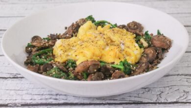 Quinoa spinach scramble