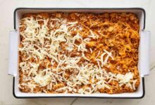 Mushroom bolognese spaghetti squash casserole