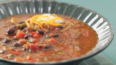 Spicy black bean soup