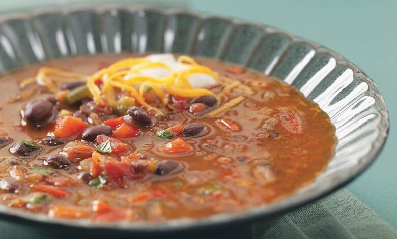 Spicy black bean soup