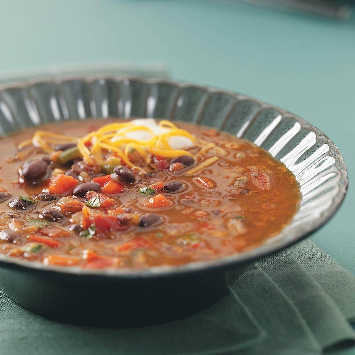 Spicy black bean soup