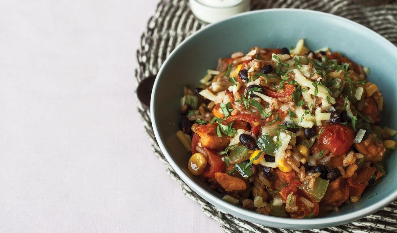 Recipe sweet potato burrito bowl